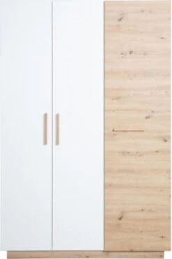 Roba Kleiderschrank 'Lion' 3-türig - Weiß / Holzdekor 'Artisan Eiche'