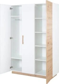 Roba Kleiderschrank 'Lion' 3-türig - Weiß / Holzdekor 'Artisan Eiche' -Mytoys Home Store 29374478 05