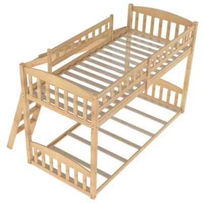 Merax Etagenbett Mit Rutsche, Niedriger Kinderbett Etagenbettrahmen Massives Kiefernbett 90 X 200 Cm 8 Merax Etagenbett Mit Rutsche, Niedriger Kinderbett Etagenbettrahmen Massives Kiefernbett 90 X 200 Cm – Bild 6