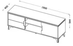 Feldmann-Wohnen Lowboard TV-Unterschrank Gapi 150cm 1-türig Farbe Wählbar -Mytoys Home Store 29576524 03