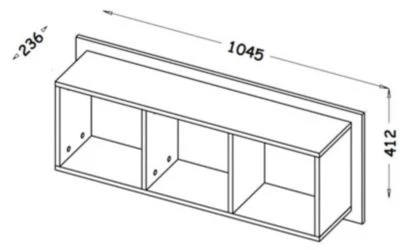 Feldmann-Wohnen Wandregal Wandboard Viso 104,5x23x41cm Mit 3 Ablageflächen 5 Feldmann-Wohnen Wandregal Wandboard Viso 104,5x23x41cm Mit 3 Ablageflächen – Bild 3