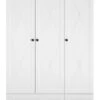 Feldmann-Wohnen Kleiderschrank Lille Drehtürenschrank 137cm 3-türig Mit 2 Schubladen