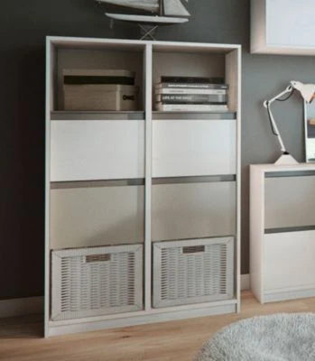 Feldmann-Wohnen Highboard Mati Regal 96cm Mit 4 Schubladen Und 4 Offenen Fächern 3 Feldmann-Wohnen Highboard Mati Regal 96cm Mit 4 Schubladen Und 4 Offenen Fächern