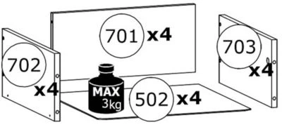 Feldmann-Wohnen Highboard Mati Regal 96cm Mit 4 Schubladen Und 4 Offenen Fächern 8 Feldmann-Wohnen Highboard Mati Regal 96cm Mit 4 Schubladen Und 4 Offenen Fächern – Bild 6