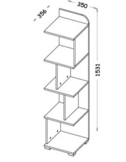 Feldmann-Wohnen Standregal Bücherregal Carina 35cm Mit 6 Offenen Fächern -Mytoys Home Store 29576985 03