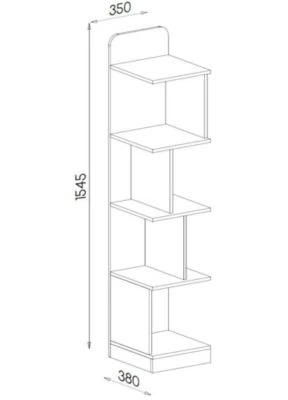 Feldmann-Wohnen Bücherregal Standregal Loreto 35x38x154,5cm Farbe Wählbar 4 Feldmann-Wohnen Bücherregal Standregal Loreto 35x38x154,5cm Farbe Wählbar – Bild 2