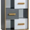 Feldmann-Wohnen Highboard Kommode Viso 90x42x135cm 3-türig Mit 3 Offenen Fächern -Mytoys Home Store 29577417 01