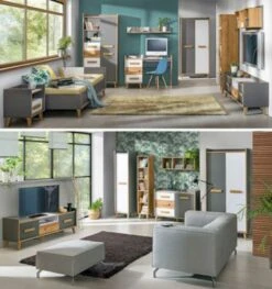 Feldmann-Wohnen Highboard Kommode Viso 90x42x135cm 3-türig Mit 3 Offenen Fächern 9 Feldmann-Wohnen Highboard Kommode Viso 90x42x135cm 3-türig Mit 3 Offenen Fächern -Mytoys Home Store 29577417 04