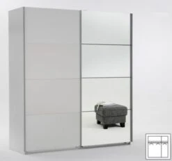 Wimex Schwebetürenschrank Kleiderschrank Easy Plus Mit Spiegel 135cm 2-türig