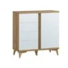 Feldmann-Wohnen Kommode Sideboard Fiord 85x40x88cm 1-türig Mit 4 Schubladen -Mytoys Home Store 29577501 01