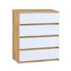 Feldmann-Wohnen Kommode Schubladenkommode Arcca 80cm Farbe Wählbar Grifflos Mit 4 Schubladen -Mytoys Home Store 29577504 01