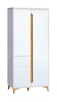 Feldmann-Wohnen Kleiderschrank Drehtürenschrank Gapi 90cm 3-türig Farbe Wählbar