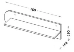 Feldmann-Wohnen Wandregal Hängeregal Carina 70x16,5x19cm Mit 1 Ablageboden -Mytoys Home Store 29577618 03