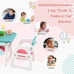 COSTWAY® 3tlg. Sitzgruppe HDPE Mit 2 Stühlen Ergonomisch -Mytoys Home Store 29630972 06