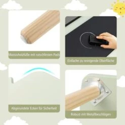 COSTWAY® 3tlg. Kinder Sitzgruppe Zeichentisch Mit Tafel & Stauraum Hausform -Mytoys Home Store 29631445 05