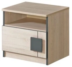 Feldmann-Wohnen Nachtkonsole Nachtschrank Gami 45x35x42cm Mit 1 Schublade Und 1 Offenem Fach