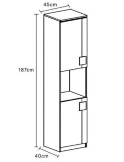 Feldmann-Wohnen Stauraumschrank Wäscheschrank Gami 45x40x187cm 2-türig -Mytoys Home Store 29688207 02