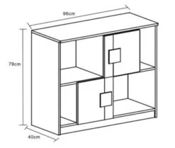 Feldmann-Wohnen Kommode Sideboard Gami 96x40x79cm 2-türig -Mytoys Home Store 29688225 03