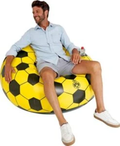 Happy People Borussia Dortmund Sitzsack, 108 X 108 X 68 Cm, Mit 2 Getränkehaltern -Mytoys Home Store 29706350 04