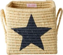 Rice Aufbewahrungskorb Stern Mit Trageschlaufen, 20 X 20 X 20 Cm