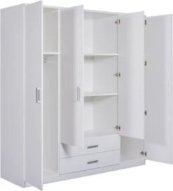 Inter Link Kleiderschrank 4 Türen, Weiss -Mytoys Home Store 29758554 03