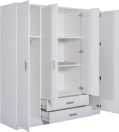 Inter Link Kleiderschrank 4 Türen, Weiss -Mytoys Home Store 29758554 04
