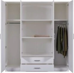 Inter Link Kleiderschrank 4 Türen, Weiss -Mytoys Home Store 29758554 06