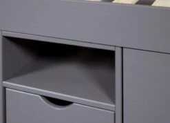 Inter Link Funktionsbett 90x200 Cm Aus Kiefer Massivholz Grau, Mit Lattenrost Und Stauraum -Mytoys Home Store 29758560 06