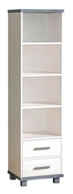 Feldmann-Wohnen Bücherregal Standregal Alana 48x40x181cm Mit 2 Schubladen Und 4 Offenen Fächern