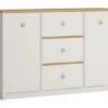 Feldmann-Wohnen Kommode Sideboard Globo 135x42x90cm 2-türig Mit 3 Schubladen
