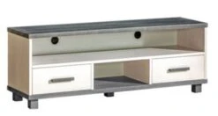 Feldmann-Wohnen Lowboard TV-Unterschrank Alana 140x40x51cm Kiefer Massiv Mit 2 Schubladen