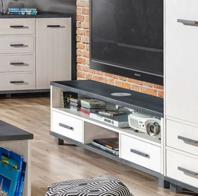 Feldmann-Wohnen Lowboard TV-Unterschrank Alana 140x40x51cm Kiefer Massiv Mit 2 Schubladen 4 Feldmann-Wohnen Lowboard TV-Unterschrank Alana 140x40x51cm Kiefer Massiv Mit 2 Schubladen – Bild 2