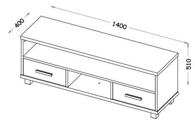 Feldmann-Wohnen Lowboard TV-Unterschrank Alana 140x40x51cm Kiefer Massiv Mit 2 Schubladen 5 Feldmann-Wohnen Lowboard TV-Unterschrank Alana 140x40x51cm Kiefer Massiv Mit 2 Schubladen – Bild 3
