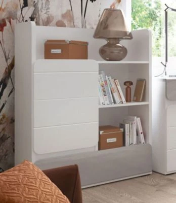 Feldmann-Wohnen Bücherregal Regalschrank Albi 76x41x117cm Grifflos 1-türig Mit 1 Schublade 4 Feldmann-Wohnen Bücherregal Regalschrank Albi 76x41x117cm Grifflos 1-türig Mit 1 Schublade – Bild 2