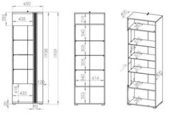 Feldmann-Wohnen Standvitrine Adagio Vitrine 65cm 1-türig Mit Glaseinsatz 10 Feldmann-Wohnen Standvitrine Adagio Vitrine 65cm 1-türig Mit Glaseinsatz -Mytoys Home Store 29801886 03