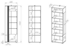 Feldmann-Wohnen Standvitrine Adagio Vitrine 65cm 1-türig Mit Glasfront -Mytoys Home Store 29801940 03