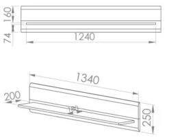 Feldmann-Wohnen Wandboard Adagio Regal 34x24x25cm Mit 1 Ablagefläche -Mytoys Home Store 29801958 03