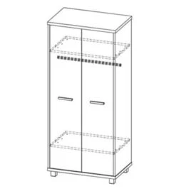 Feldmann-Wohnen Kleiderschrank Drehtürenschrank Alana 80x51x181cm 2-türig -Mytoys Home Store 29802042 03