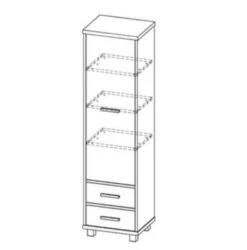 Feldmann-Wohnen Stauraumschrank Kleiderschrank Alana 48x40x181cm 1-türig Mit 2 Schubladen 6 Feldmann-Wohnen Stauraumschrank Kleiderschrank Alana 48x40x181cm 1-türig Mit 2 Schubladen -Mytoys Home Store 29802044 02