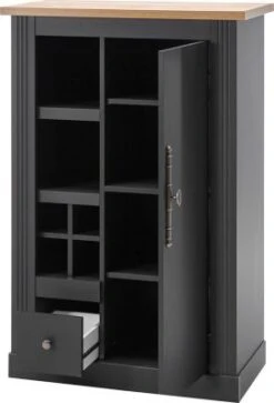 Feldmann-Wohnen Highboard "Worcester" Kommode 80cm Landhaus-Stil 1-türig Mit 1 Schublade