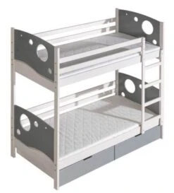 Feldmann-Wohnen Hochbett Etagenbett Kevi 80x190cm Mit Lattenrost Und 2 Schubladen