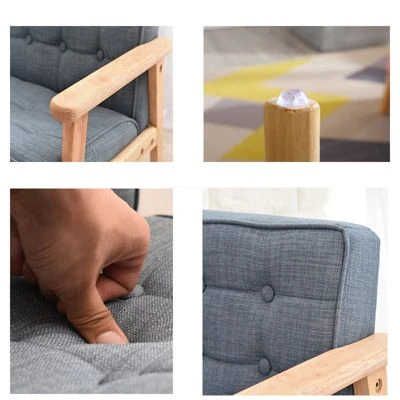 Brighten Einzelsofa Für Kinder Baumwollstuhl Aus Holz 4 Brighten Einzelsofa Für Kinder Baumwollstuhl Aus Holz – Bild 2