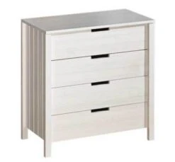 Feldmann-Wohnen Kommode Schubladenkommode Tomo 90x47x95cm Kiefer Massiv Mit 4 Schubladen