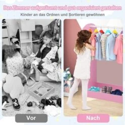 COSTWAY® Kindergarderobe Mit Spiegel Kleiderständer Kleiderbügel -Mytoys Home Store 29970539 05