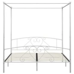 VidaXL Himmelbett-Gestell Weiß Metall 200 X 200 Cm Bettgestell 11 VidaXL Himmelbett-Gestell Weiß Metall 200 X 200 Cm Bettgestell -Mytoys Home Store 30064821 05