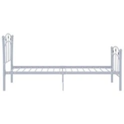 VidaXL Einzelbett Mit Fußball-Design Grau Metall 90x200 Cm Bettrahmen