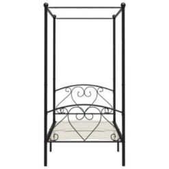 VidaXL Himmelbett-Gestell Schwarz Metall 100 X 200 Cm Bettgestell -Mytoys Home Store 30065086 05