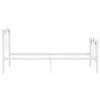 VidaXL Einzelbett Mit Fußball-Design Weiß Metall 90x200 Cm Bettrahmen