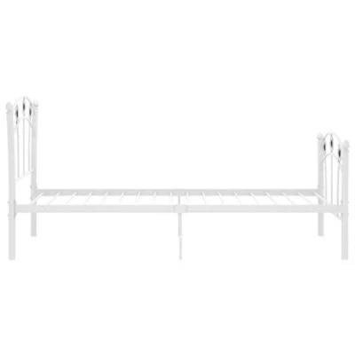VidaXL Einzelbett Mit Fußball-Design Weiß Metall 90x200 Cm Bettrahmen 3 VidaXL Einzelbett Mit Fußball-Design Weiß Metall 90x200 Cm Bettrahmen