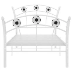 VidaXL Einzelbett Mit Fußball-Design Weiß Metall 90x200 Cm Bettrahmen 9 VidaXL Einzelbett Mit Fußball-Design Weiß Metall 90x200 Cm Bettrahmen -Mytoys Home Store 30065267 04